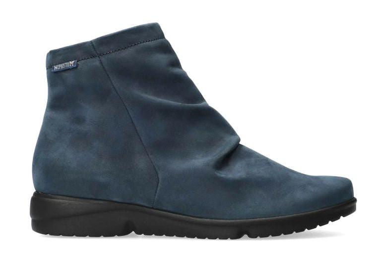 Rezia - Nubuk Stiefelette Damen Blau 37 von Mephisto