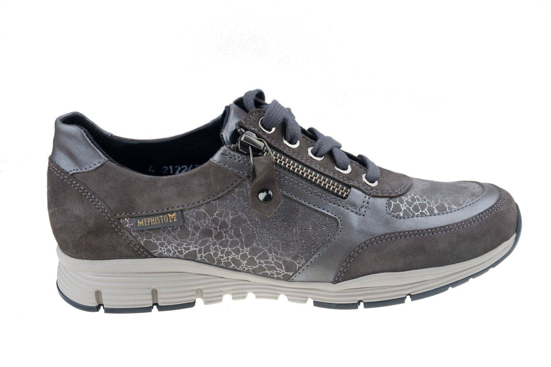 Ylona - Wildleder Sneaker Damen Grau 36 von Mephisto