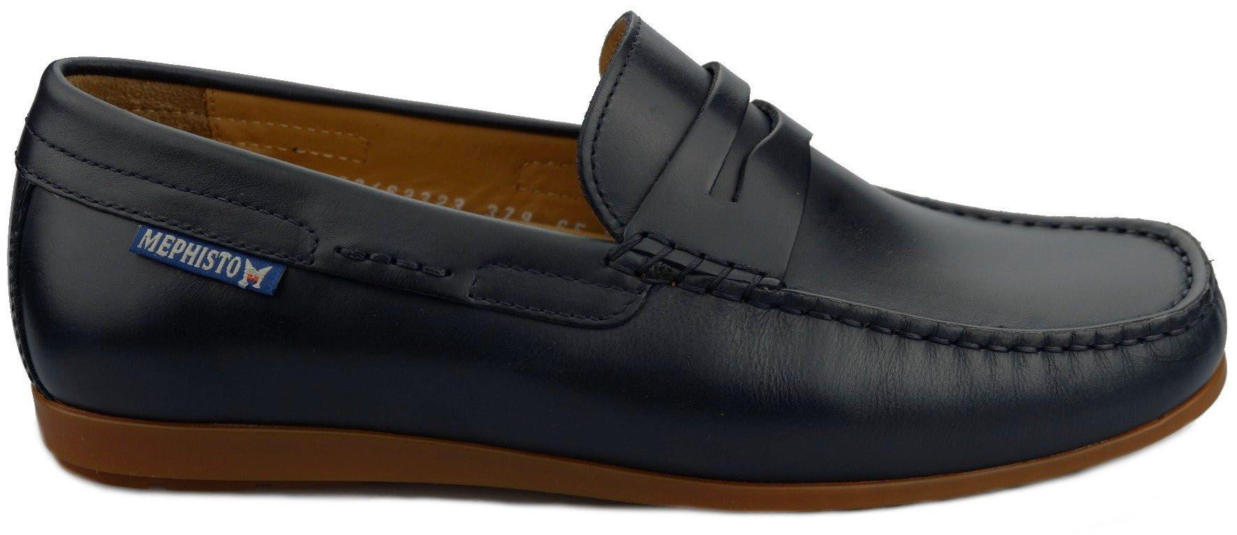 Alyon - Leder Mokassin Herren Blau 41 von Mephisto