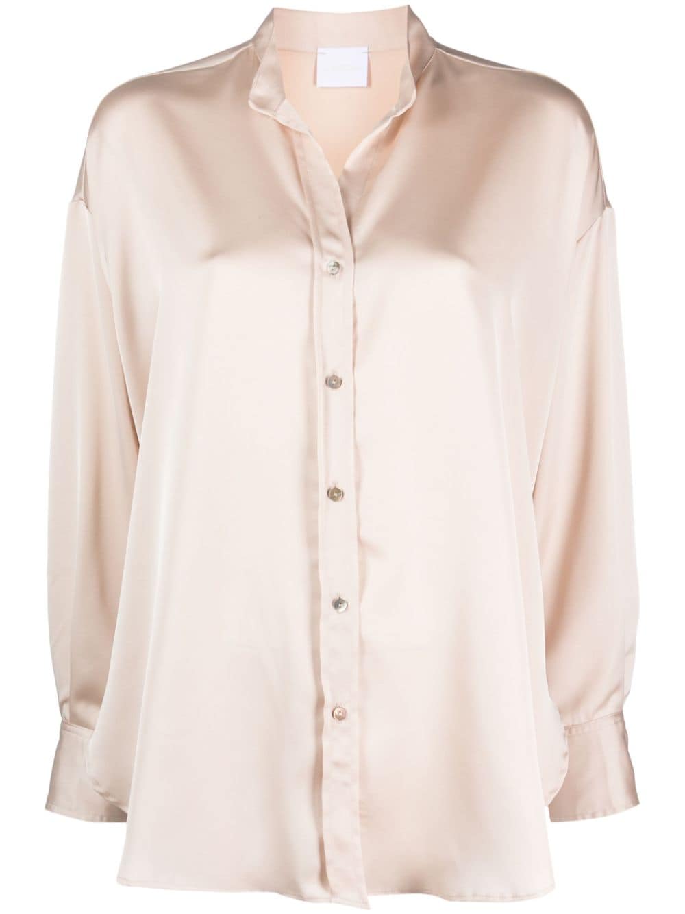 Merci long-sleeve satin shirt - Neutrals von Merci