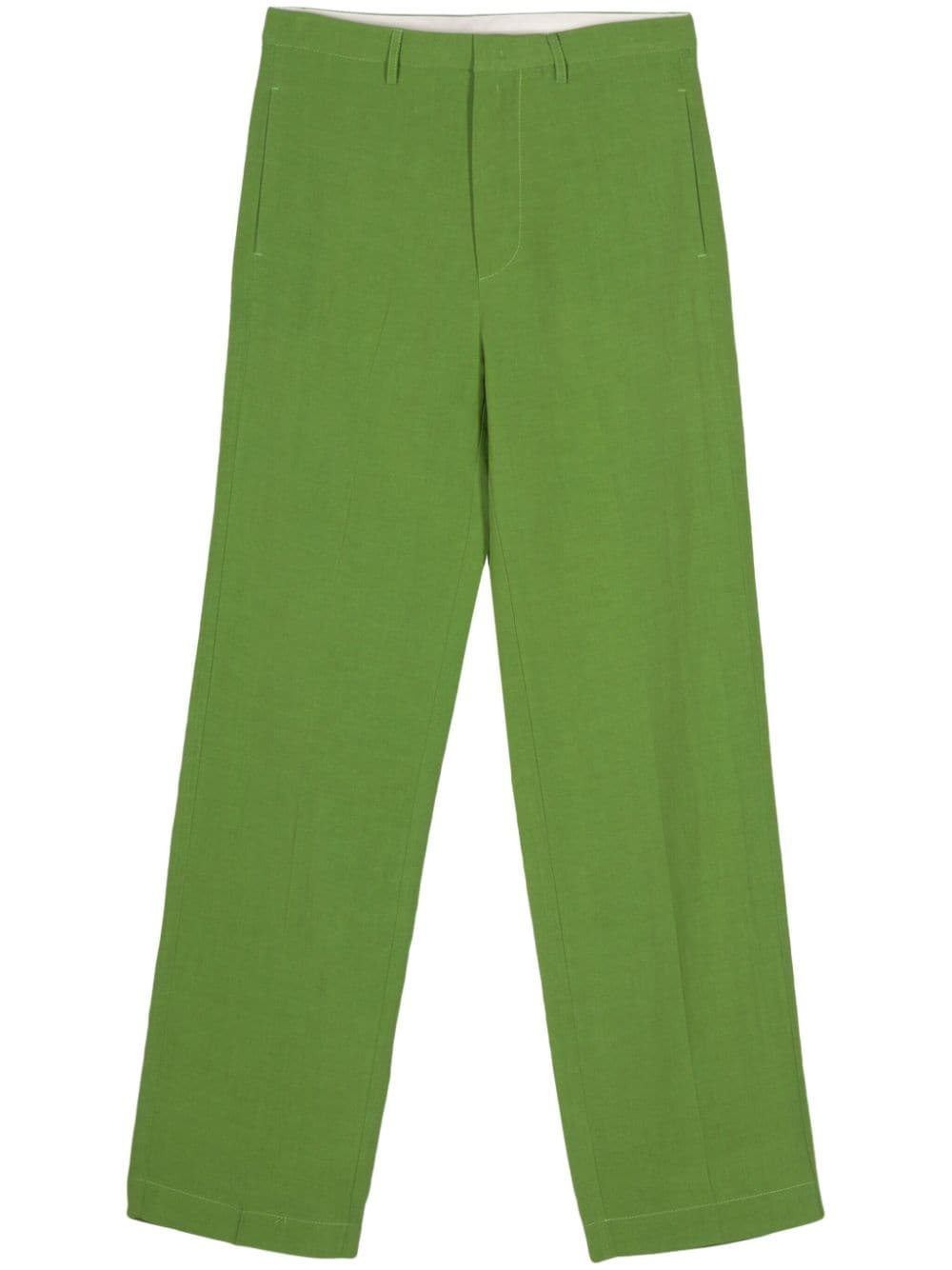 Merci pressed-crease straight-leg trousers - Green von Merci