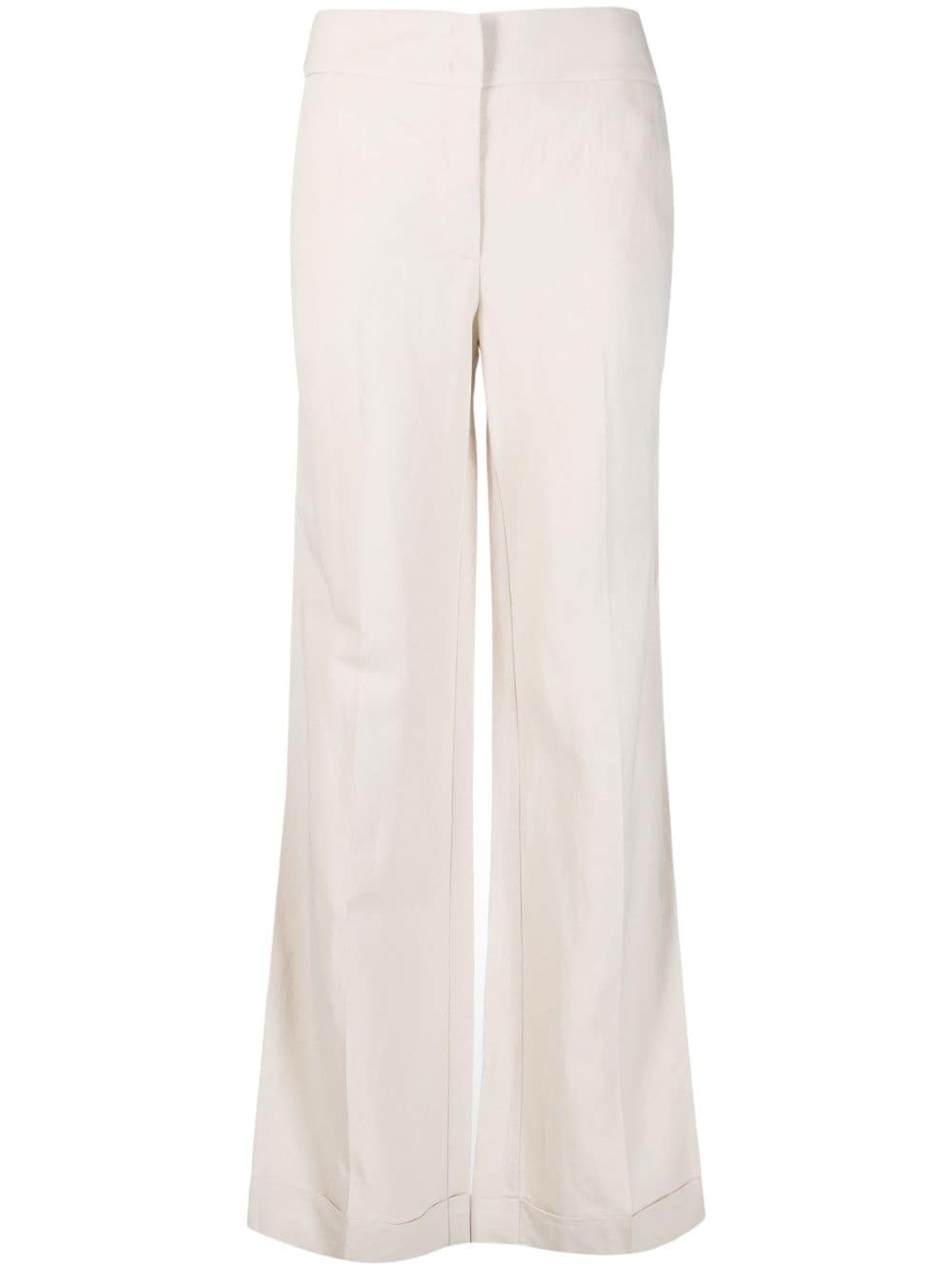 Merci wide-leg concealed-fastening trousers - Neutrals von Merci