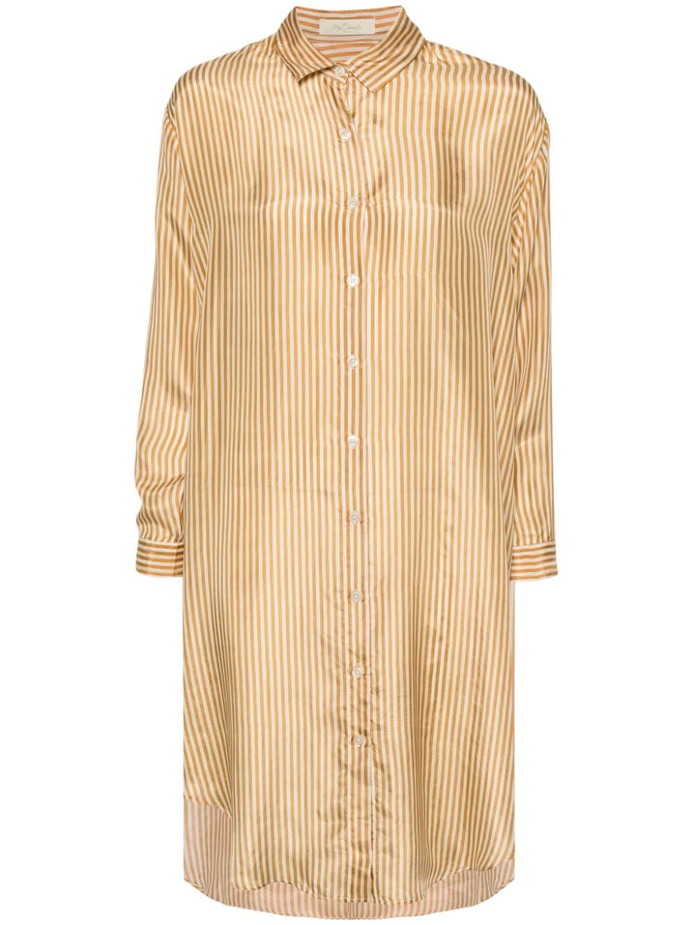 Mes Demoiselles Hiva silk shirt dress - Neutrals von Mes Demoiselles