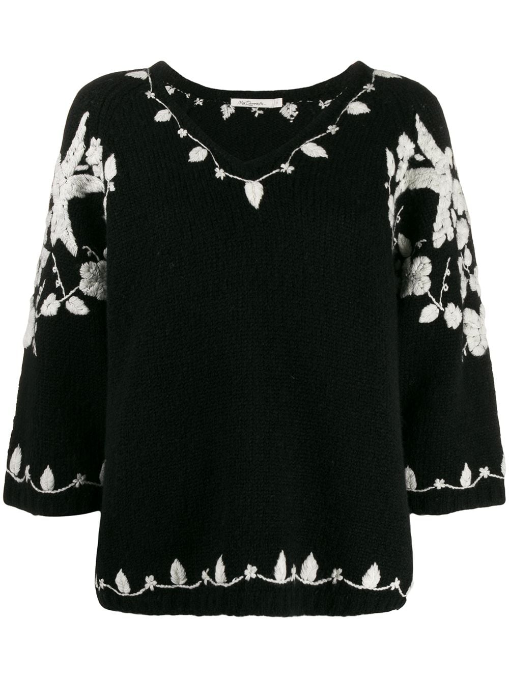 Mes Demoiselles embroidered design jumper - Black von Mes Demoiselles