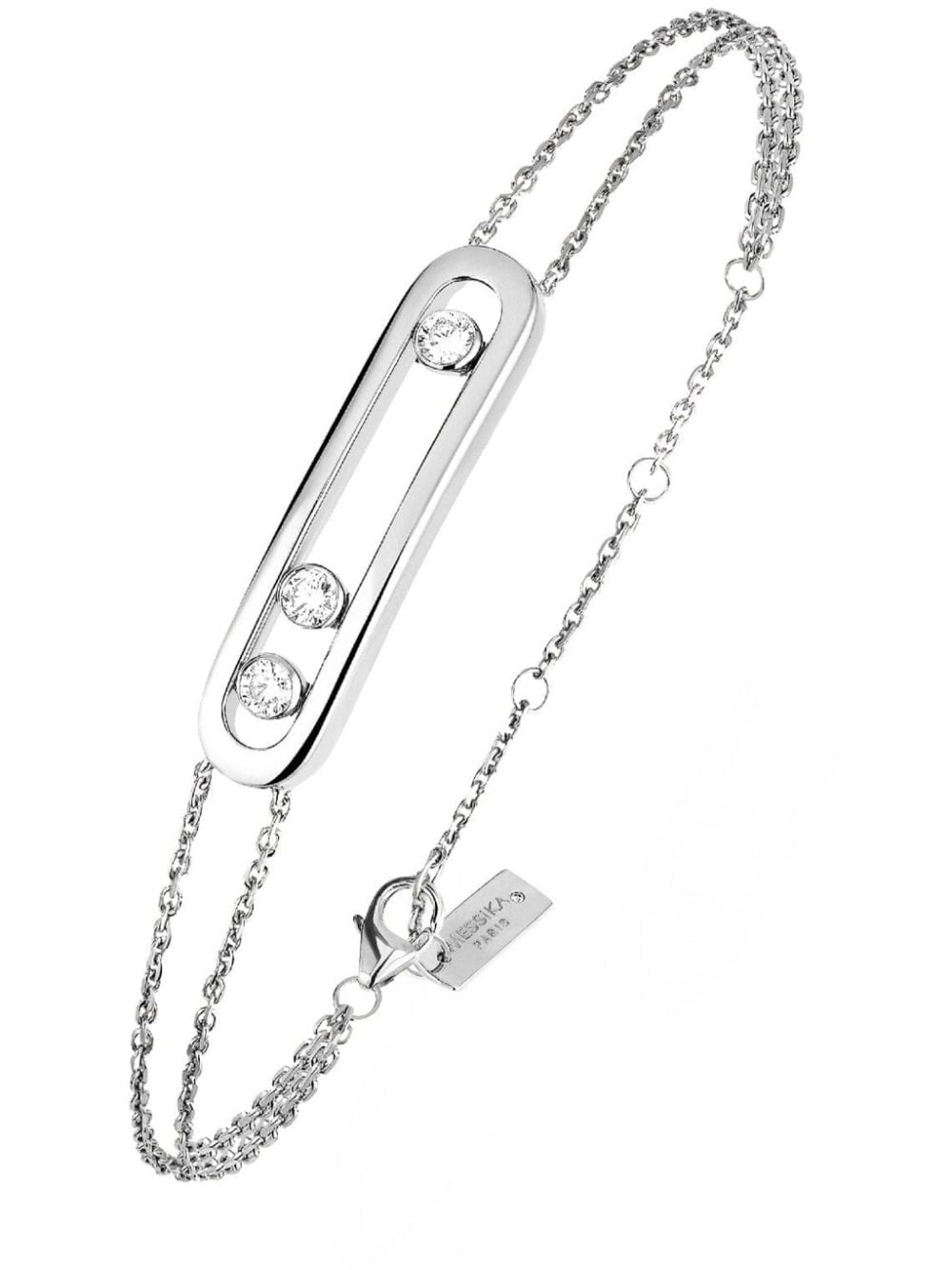 Messika 18kt white gold Move Classique diamond chain bracelet - Silver von Messika