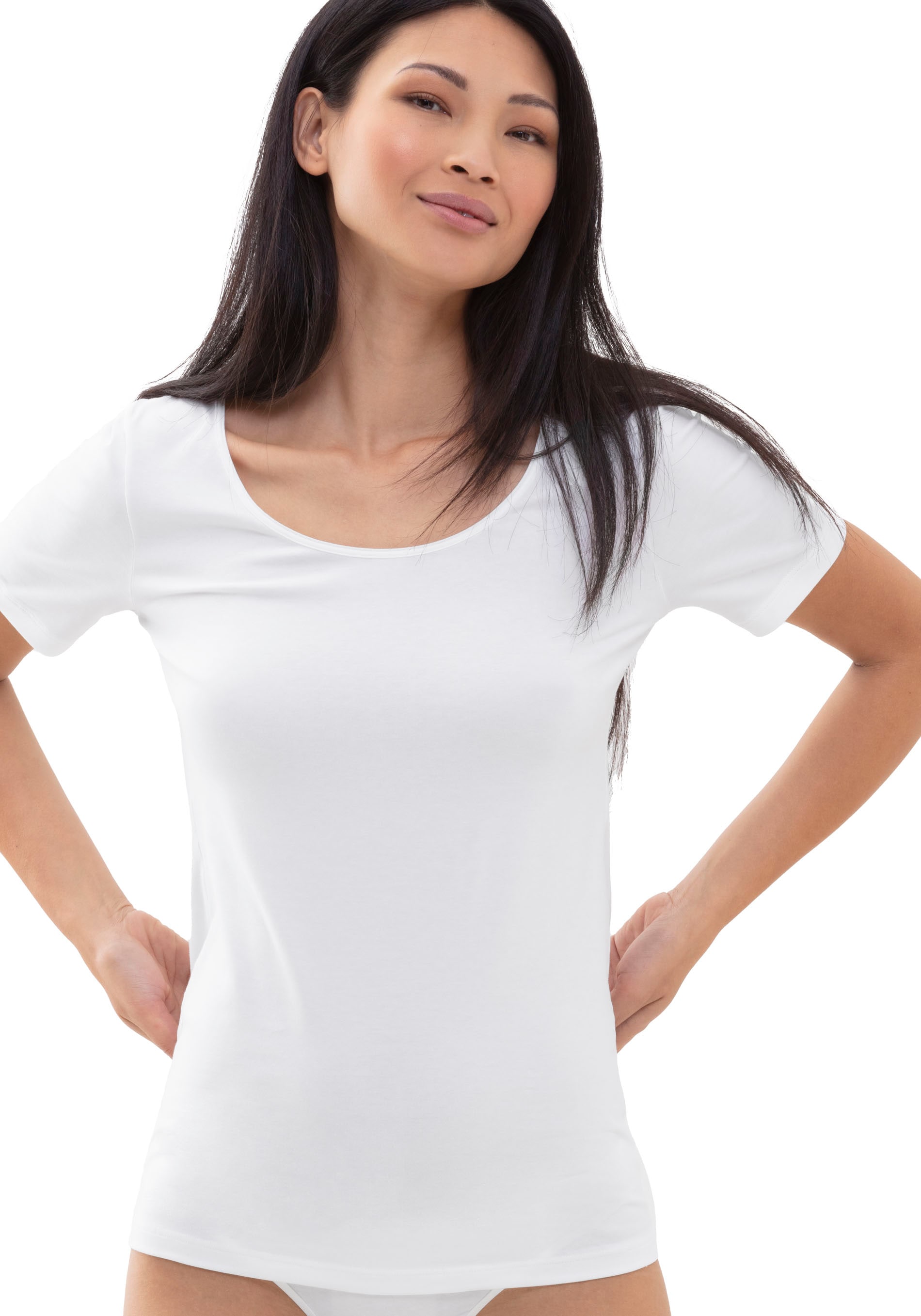 Mey Kurzarmshirt »SERIE COTTON PURE«, Rundhalsausschnitt, Halbarm, Legere Passform von Mey