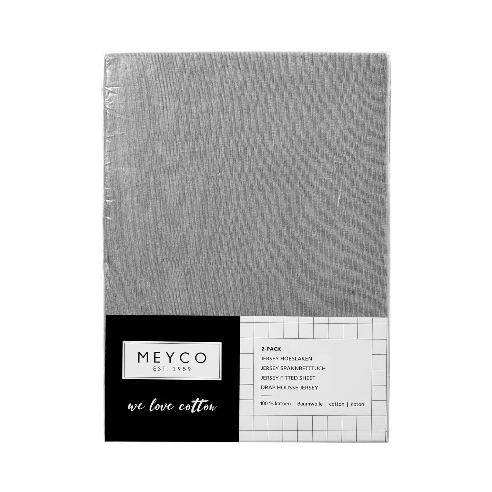 2er-Pack Jersey-Spannbetttücher 50x90 cm von Meyco Baby