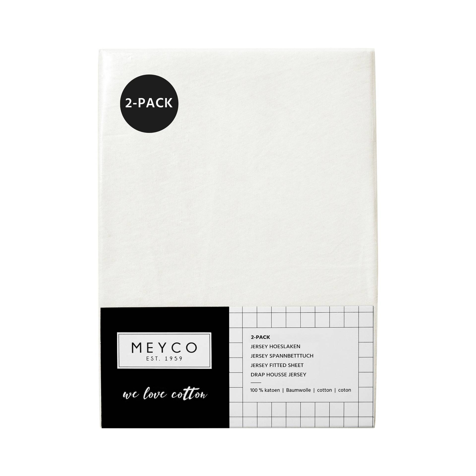 2er-Pack Jersey-Spannbetttücher 70x140 - 70x150 cm von Meyco Baby
