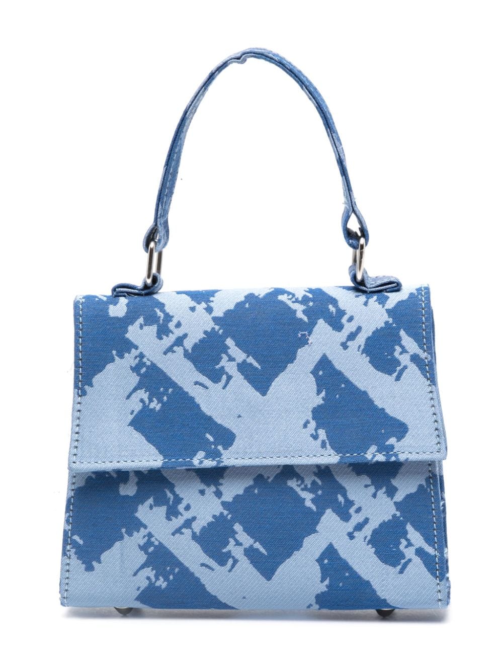 Mi Mi Sol abstract-pattern print shoulder bag - Blue von Mi Mi Sol