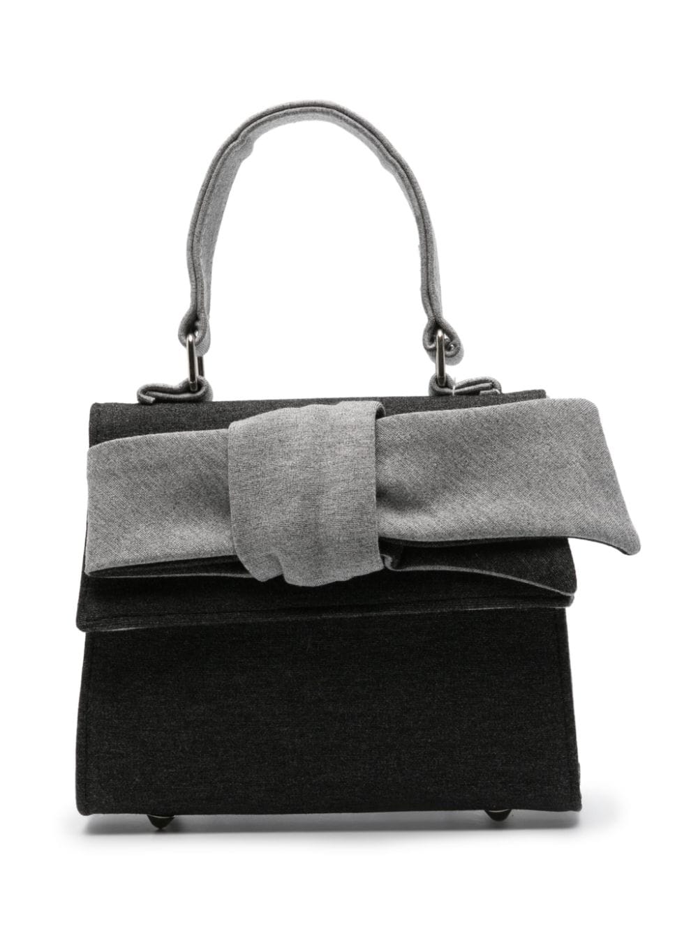 Mi Mi Sol bow-detail felted shoulder bag - Grey von Mi Mi Sol