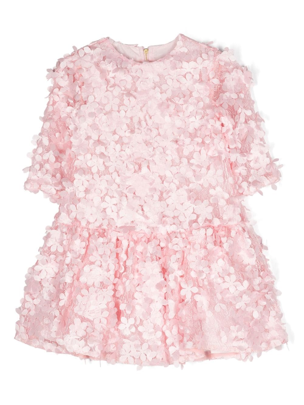 Mi Mi Sol floral-appliqué ruffled-detailed dress - Pink von Mi Mi Sol