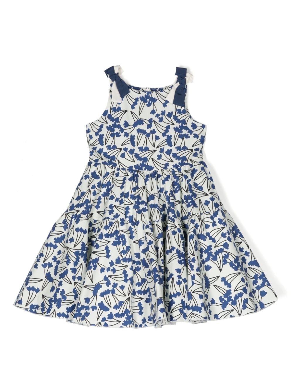 Mi Mi Sol floral-print flared dress - Blue von Mi Mi Sol