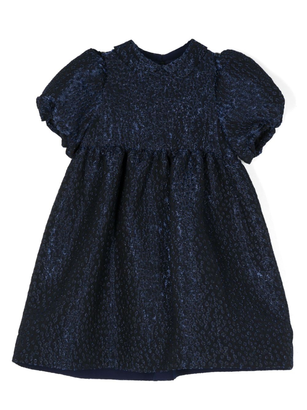 Mi Mi Sol jacquard puff-sleeves dress - Blue von Mi Mi Sol