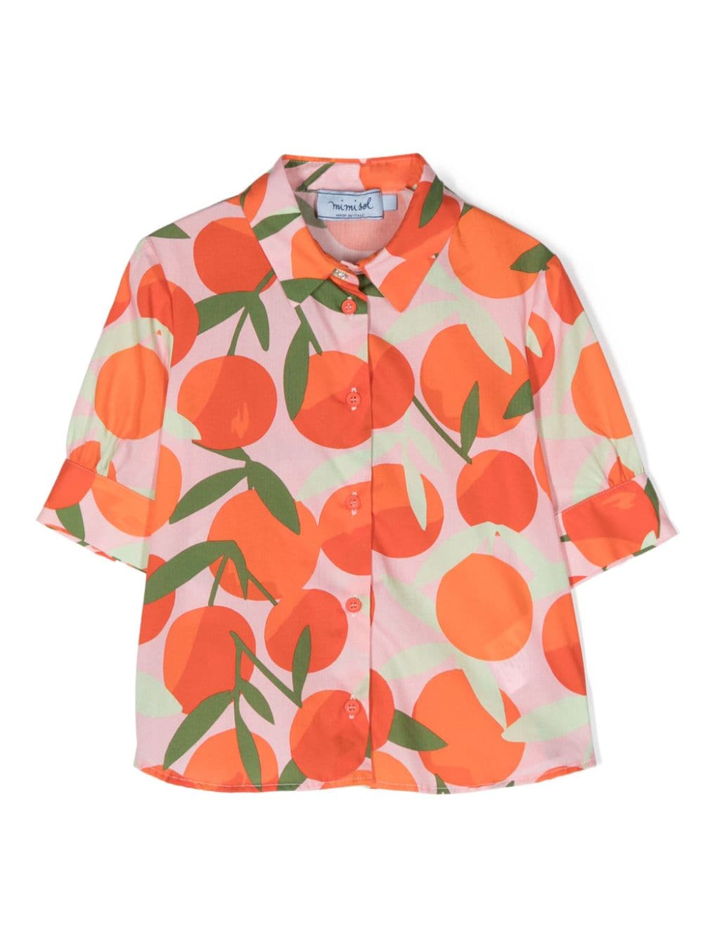 Mi Mi Sol orange-print cotton shirt von Mi Mi Sol