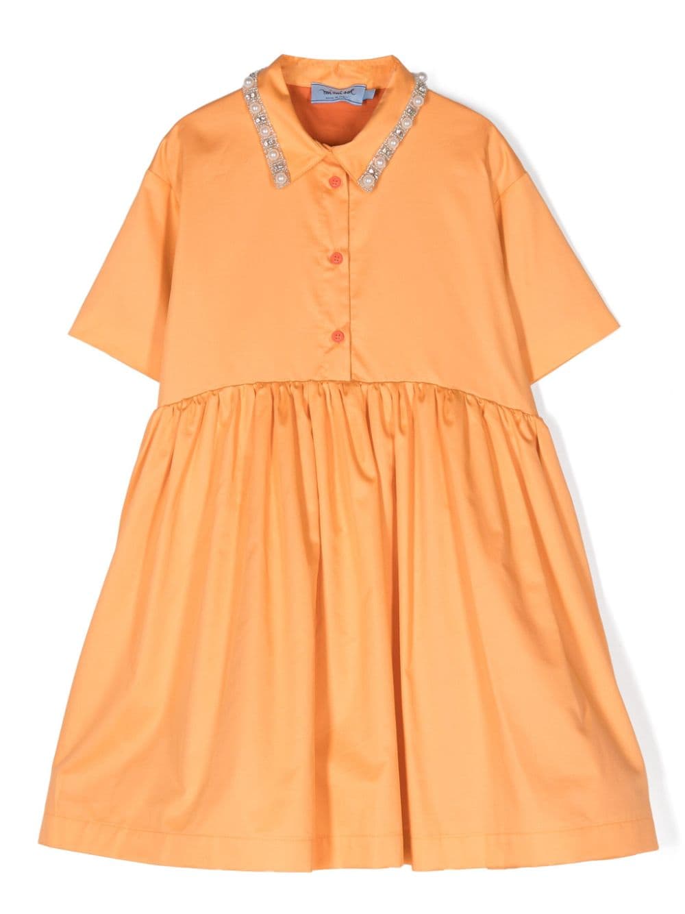 Mi Mi Sol short-sleeve poplin dress - Orange von Mi Mi Sol