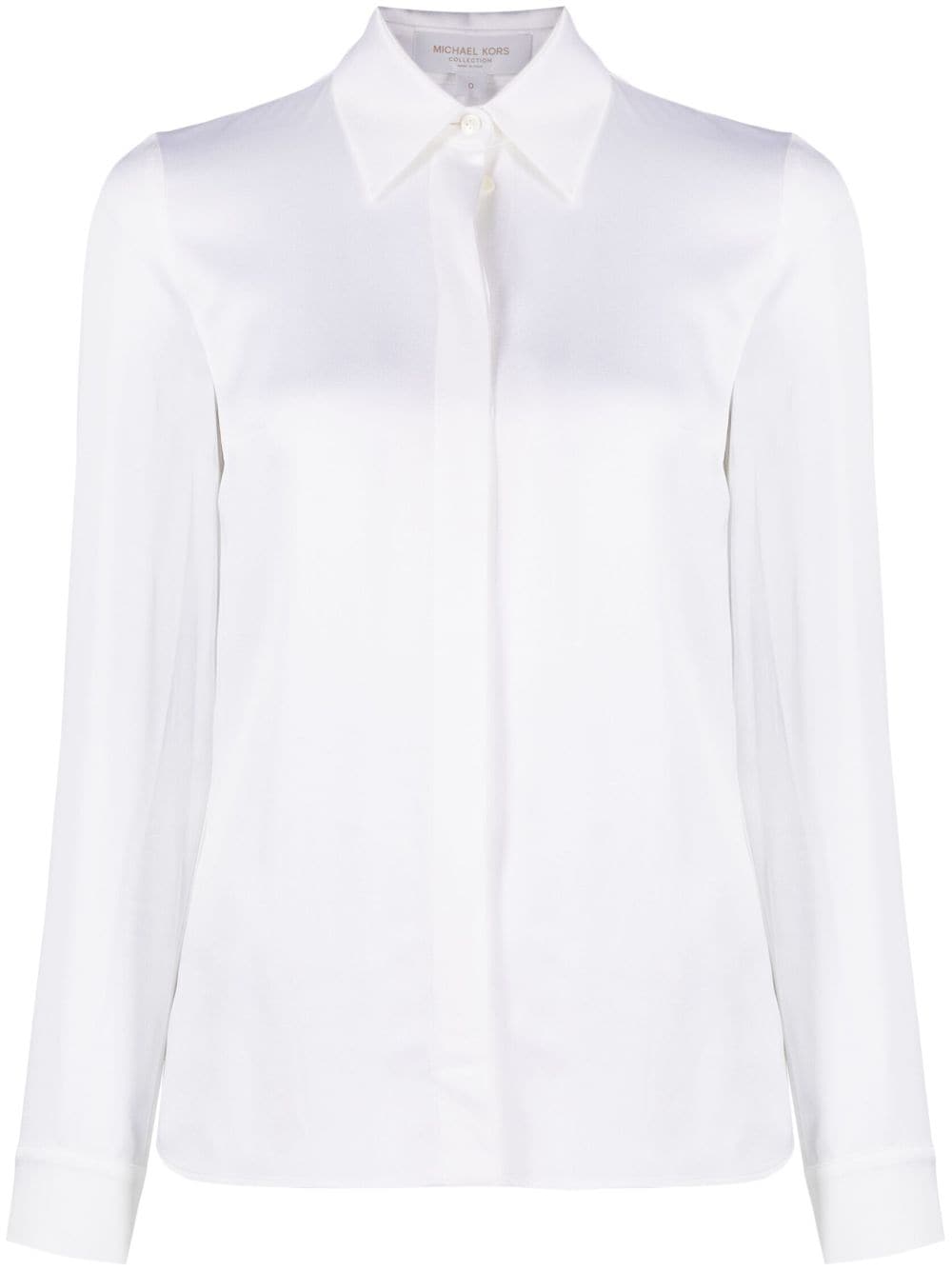 Michael Kors Collection Hansen charmeuse long-sleeve shirt - White von Michael Kors Collection