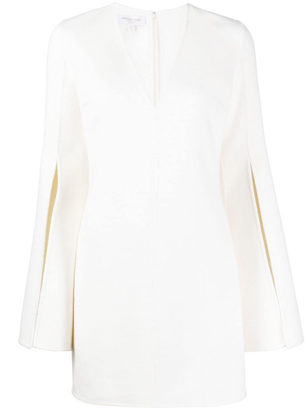 Michael Kors Collection V-neck cashgora minidress - White von Michael Kors Collection