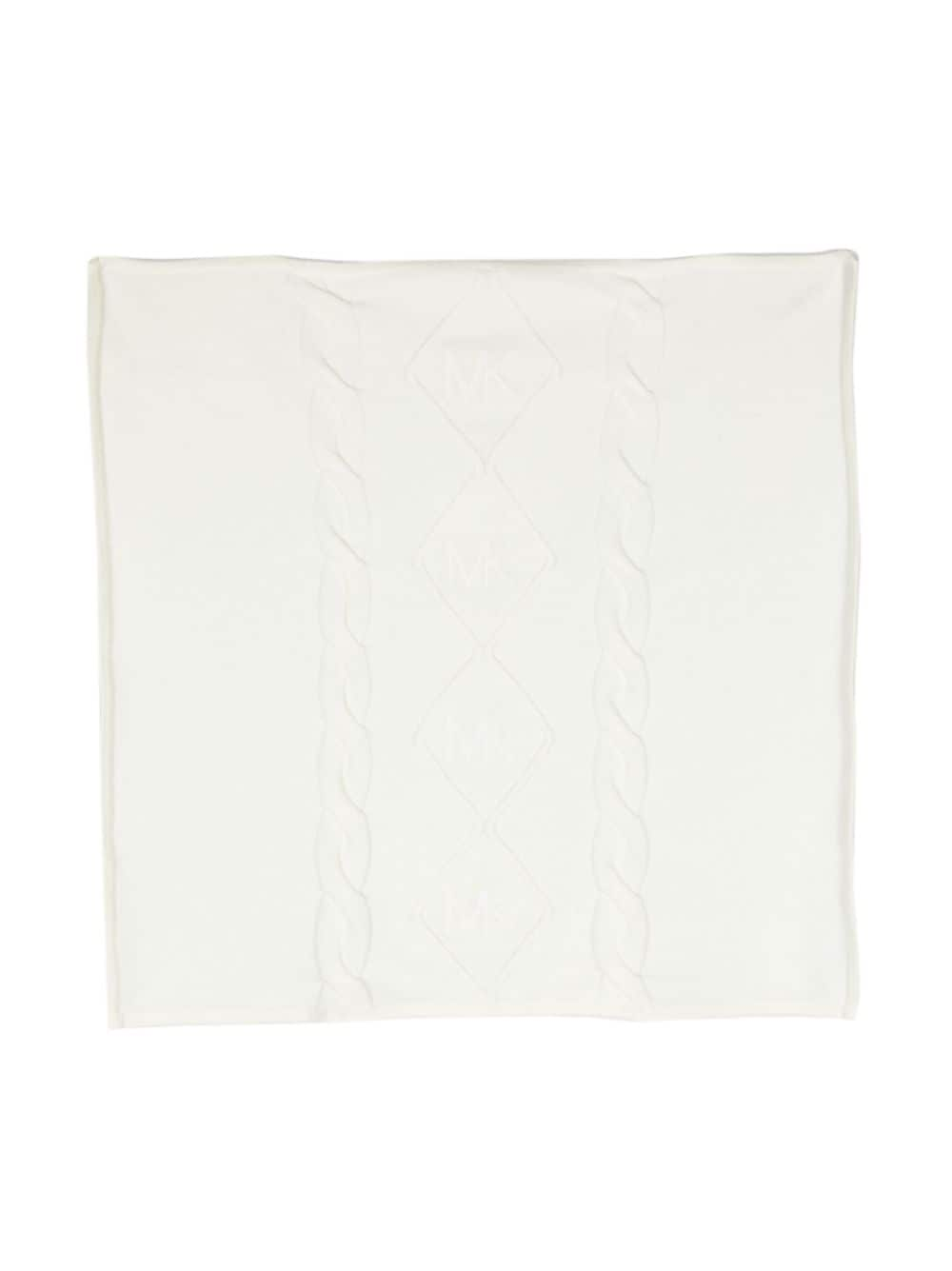 Michael Kors Kids debossed-logo blanket - White von Michael Kors Kids