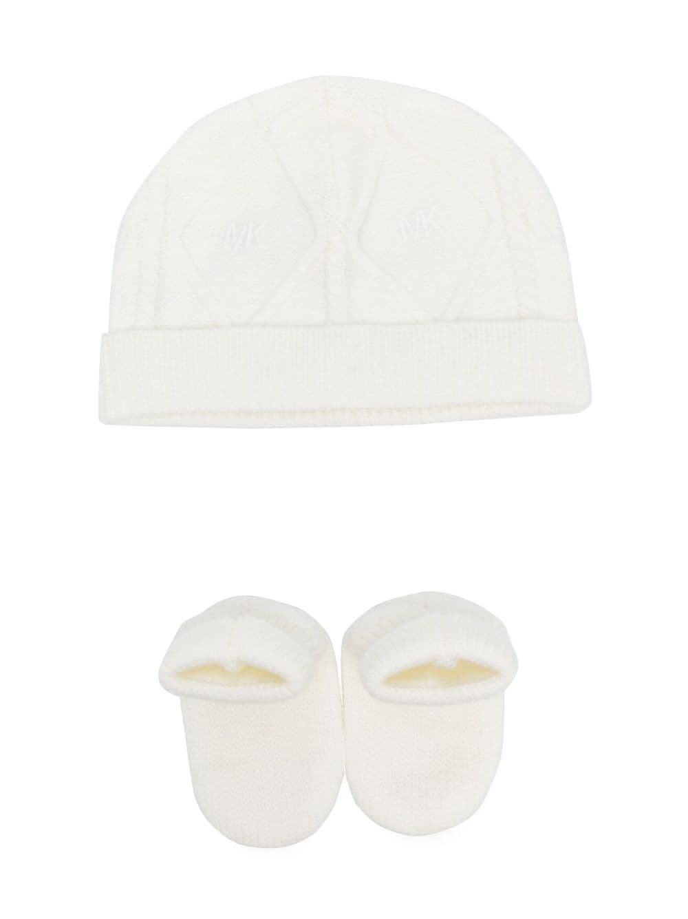 Michael Kors Kids embossed-logo hat and slippers set - White von Michael Kors Kids