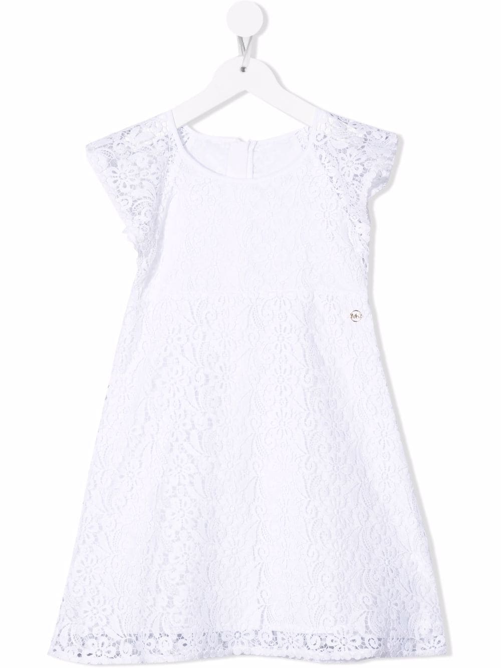 Michael Kors Kids lace-panelled A-line midi dress - White von Michael Kors Kids