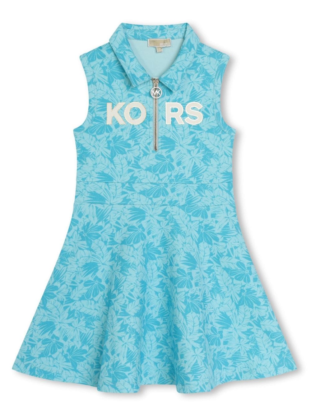 Michael Kors Kids leaf-print sleeveless dress - Blue von Michael Kors Kids