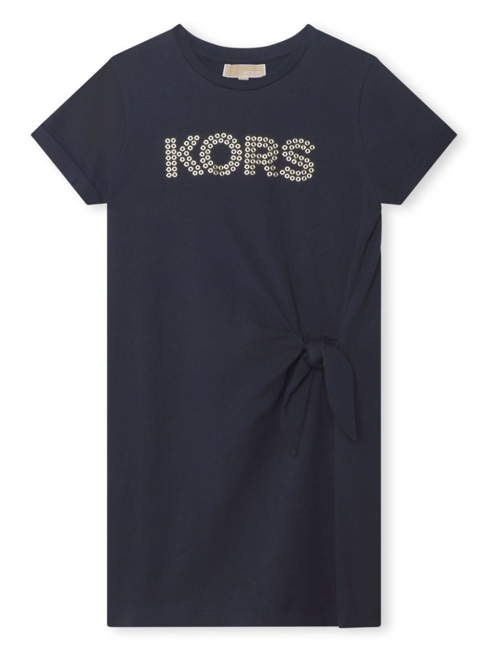 Michael Kors Kids logo-appliqué organic cotton dress - Blue von Michael Kors Kids