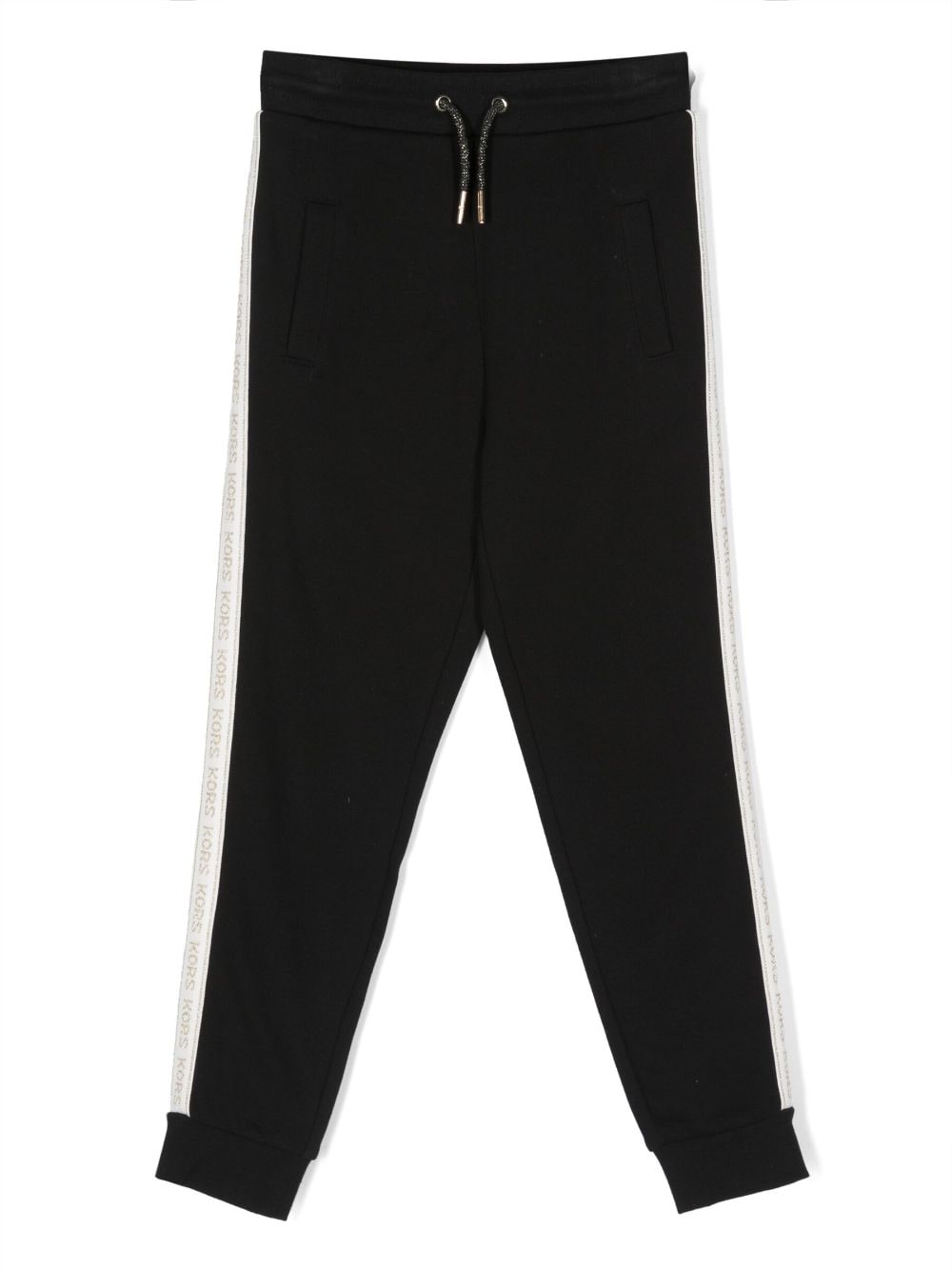 Michael Kors Kids logo-embellished side-panels jogging bottoms - Black von Michael Kors Kids