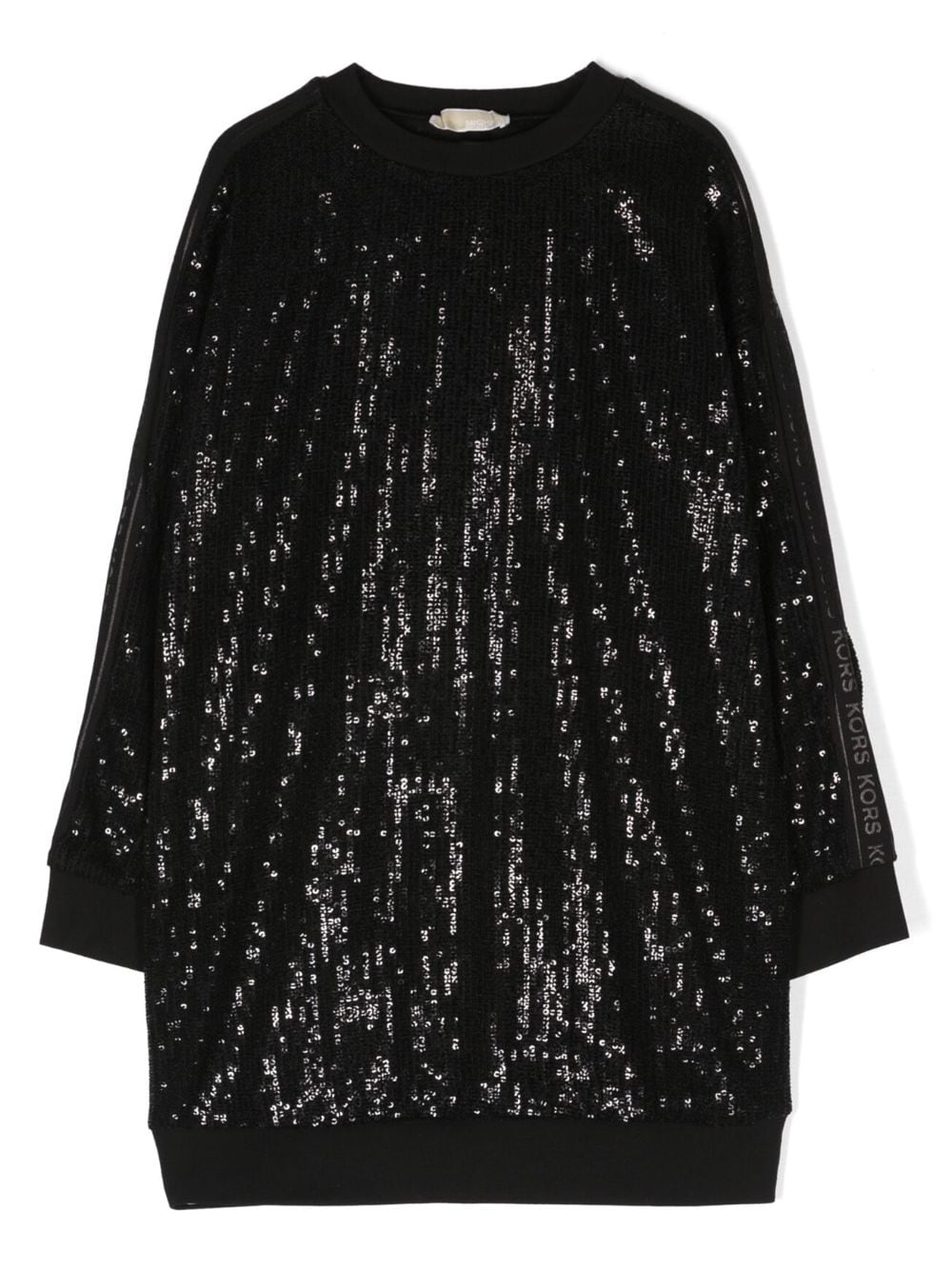 Michael Kors Kids logo-embellished side-panels sequin dress - Black von Michael Kors Kids