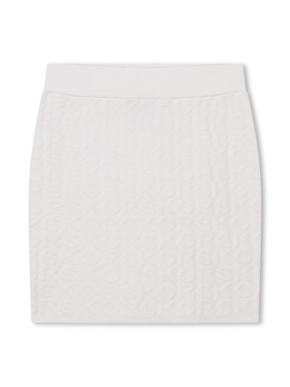 Michael Kors Kids logo-embossed knitted skirt - White von Michael Kors Kids