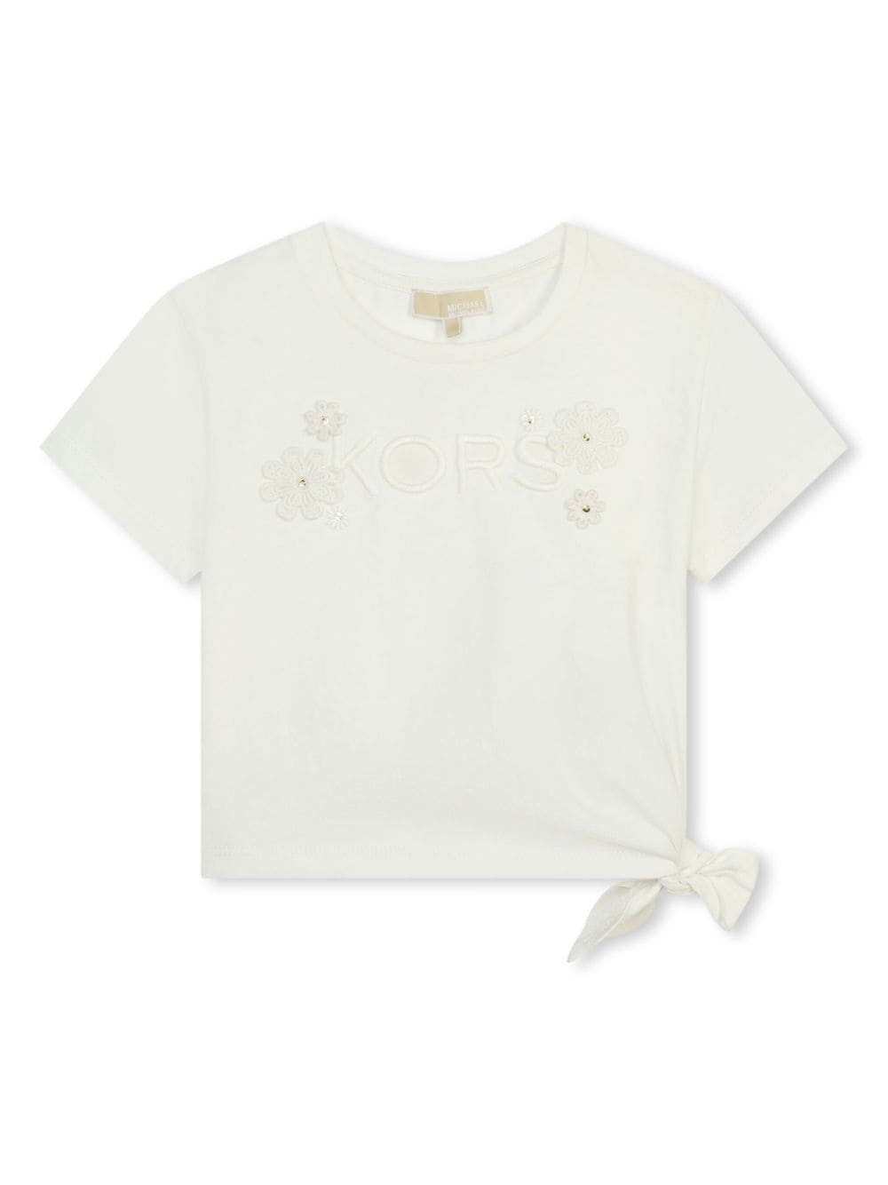 Michael Kors Kids logo-embroidered cotton T-shirt - White von Michael Kors Kids