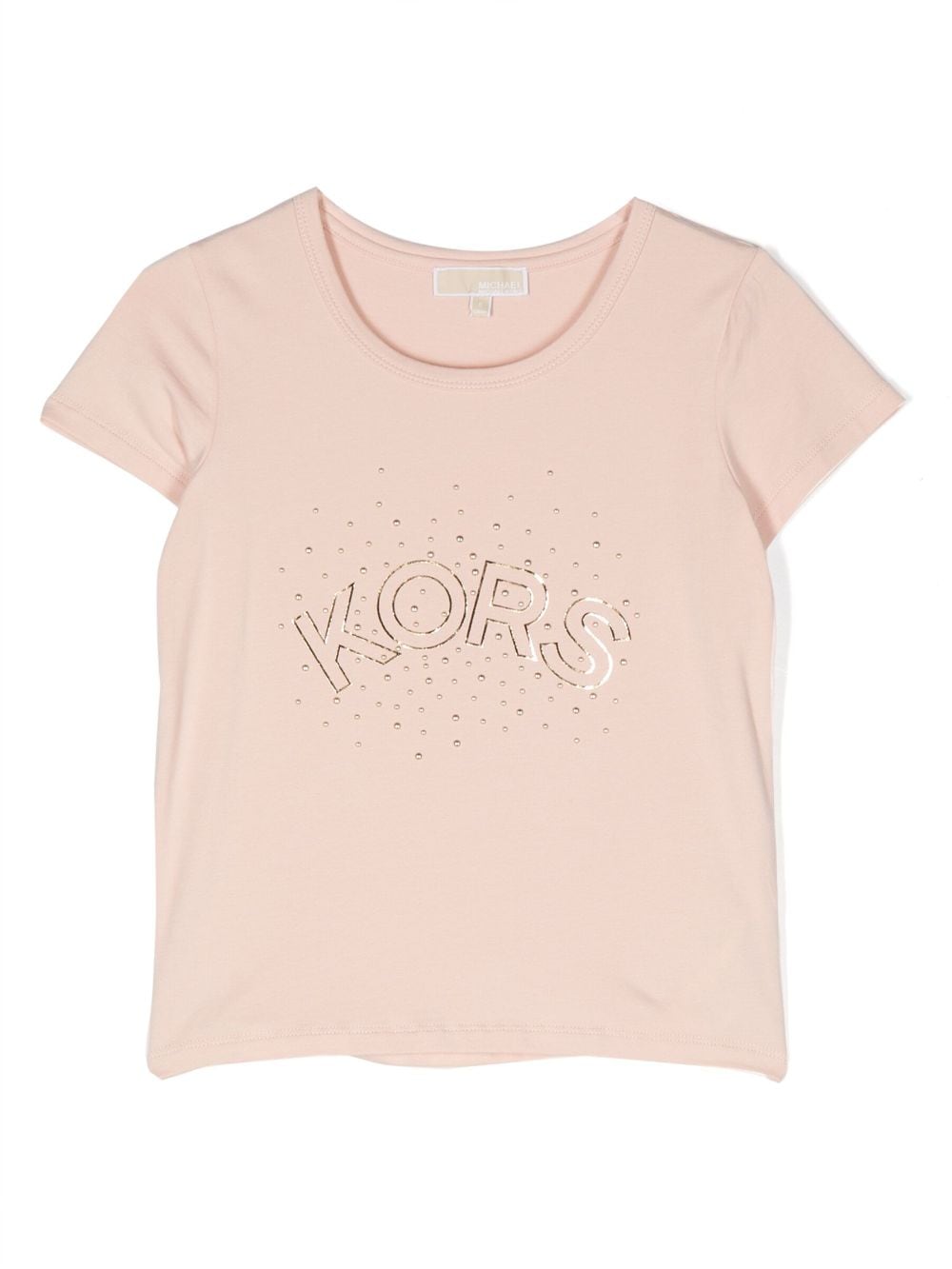 Michael Kors Kids logo-lettering embellished T-shirt - Pink von Michael Kors Kids