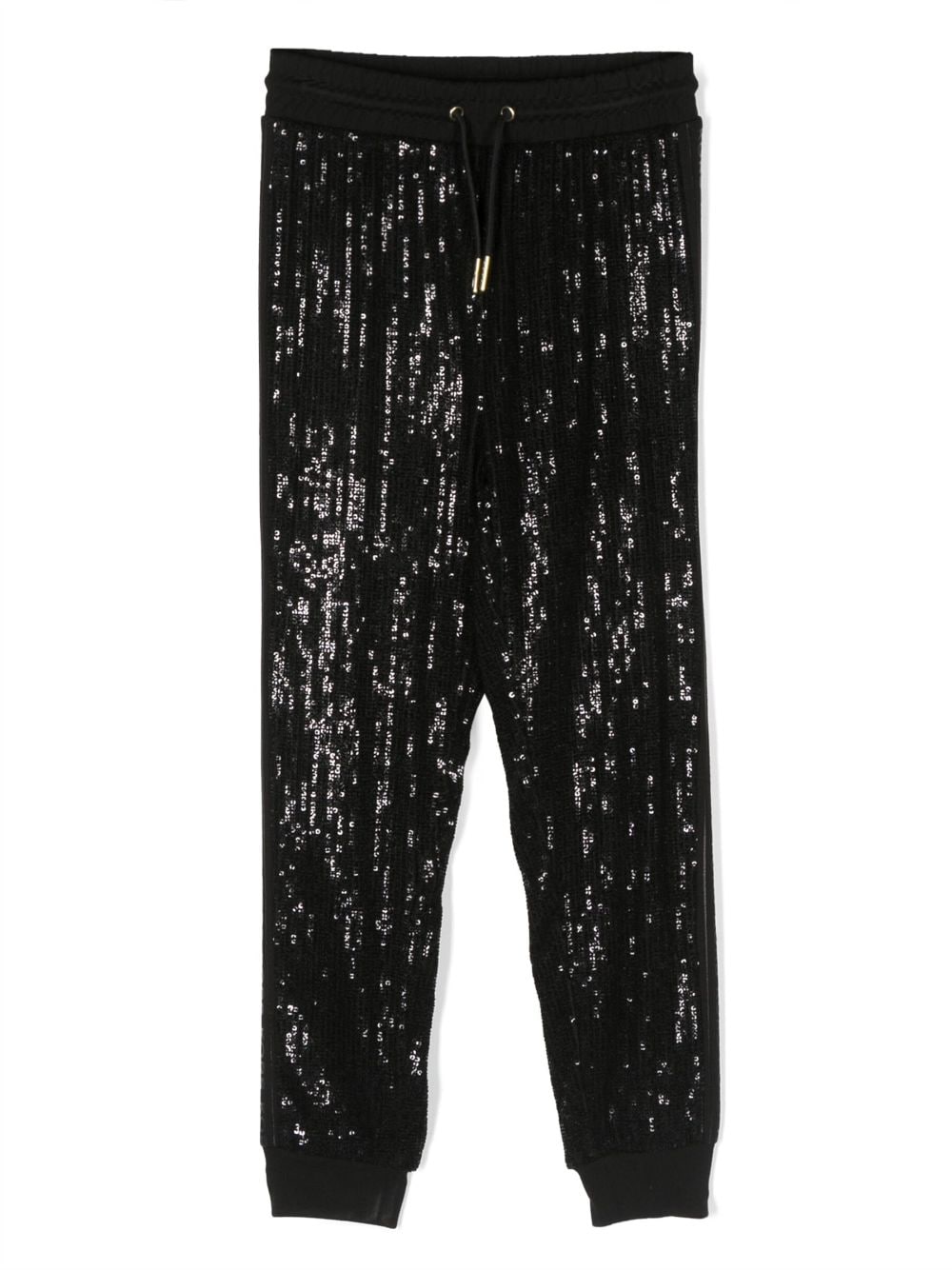 Michael Kors Kids logo-plaque sequin jogging bottoms - Black von Michael Kors Kids