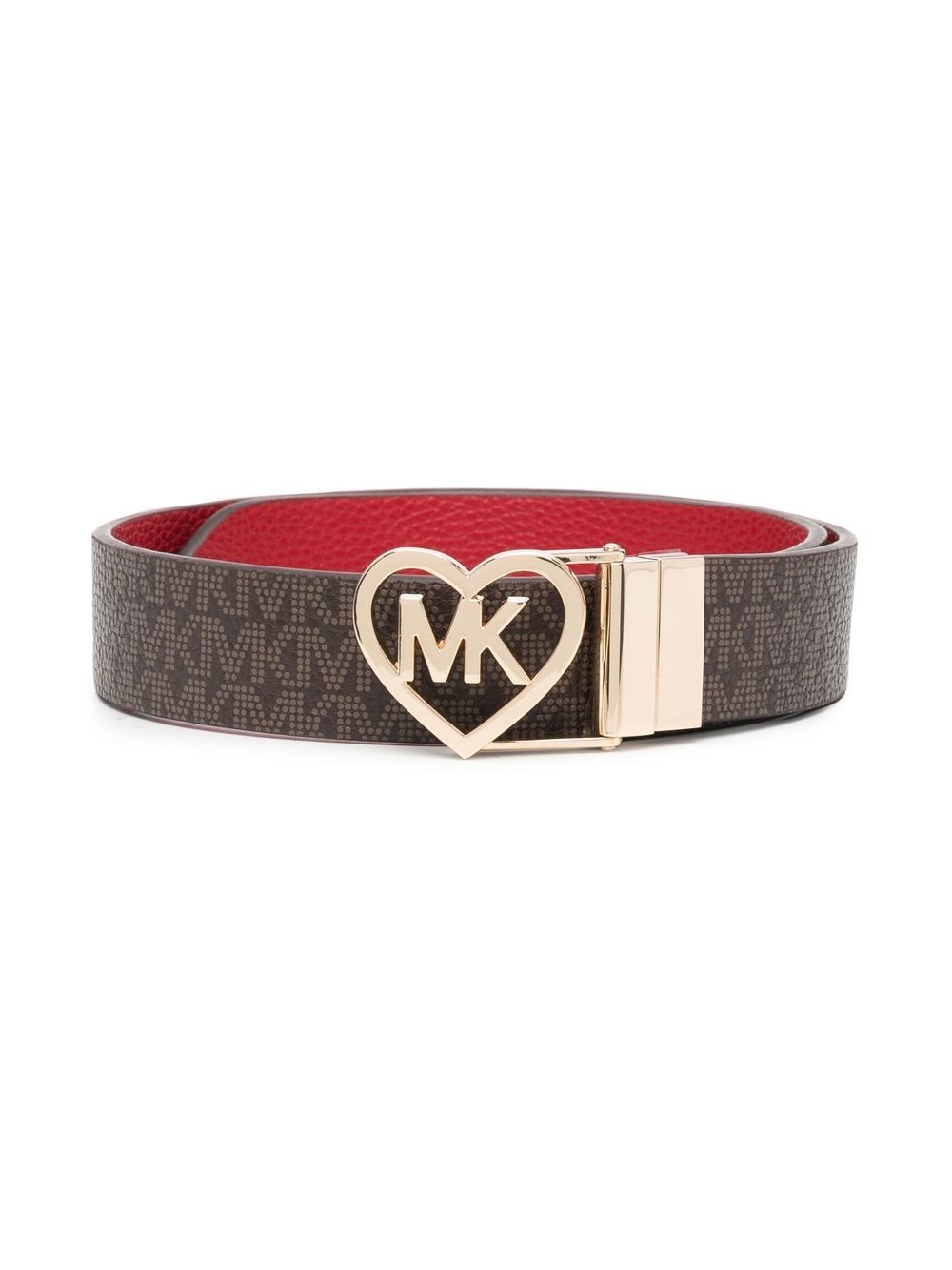 Michael Kors Kids logo-print faux leather belt - Brown von Michael Kors Kids
