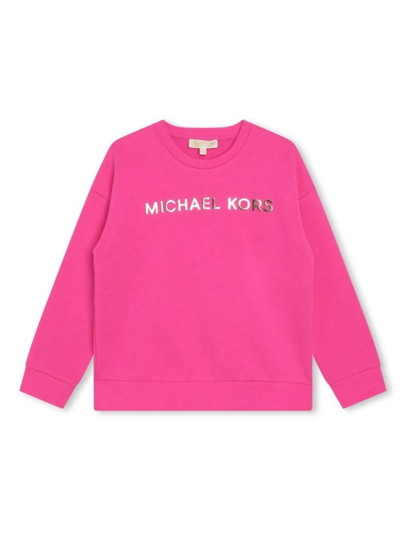 Michael Kors Kids logo-print cotton sweatshirt - Pink von Michael Kors Kids