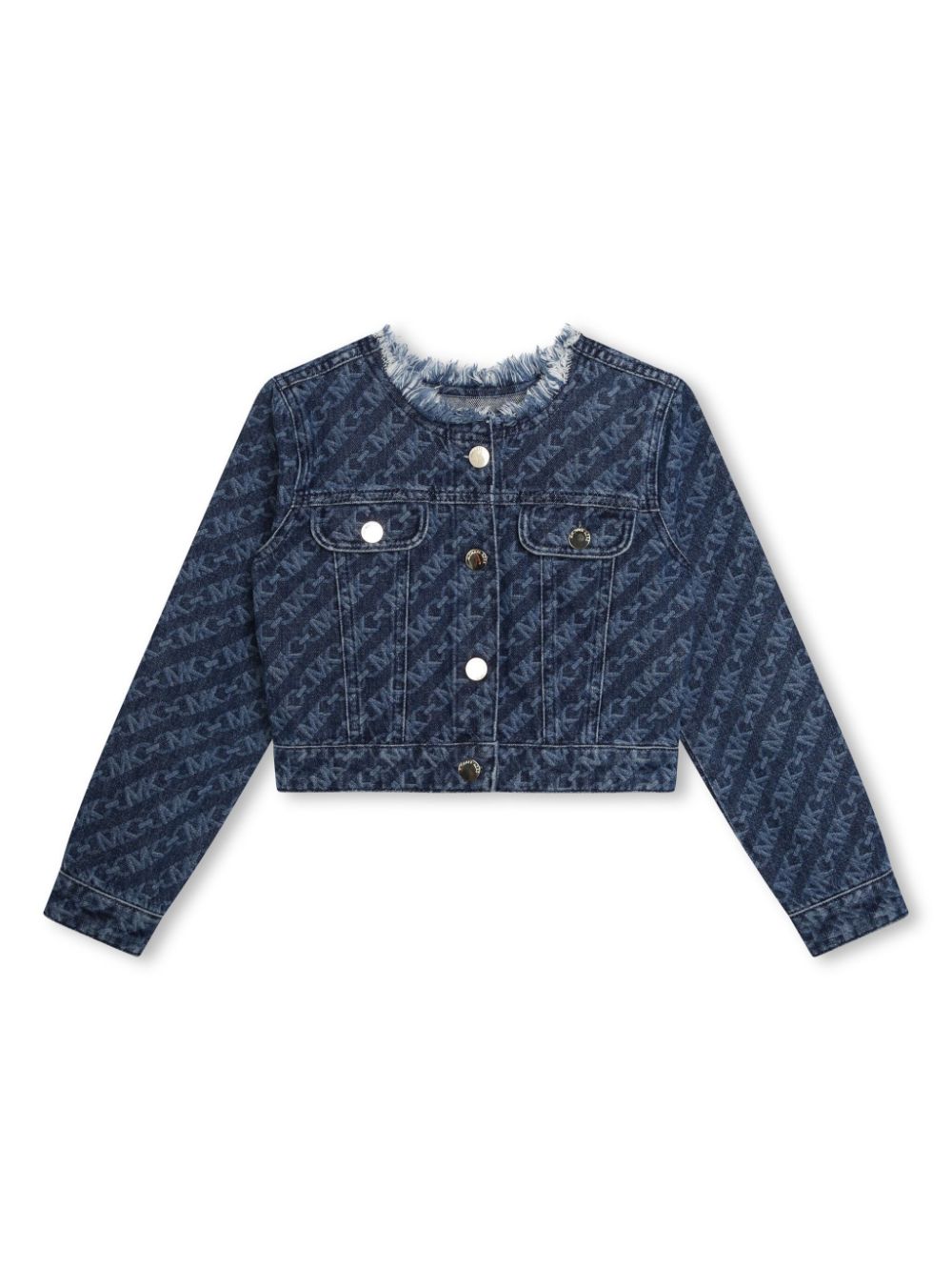 Michael Kors Kids logo-print denim jacket - Blue von Michael Kors Kids