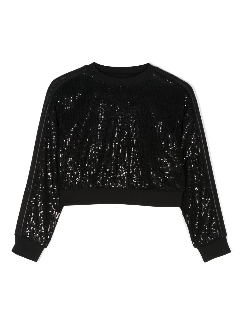 Michael Kors Kids logo-print sequin-embellished sweatshirt - Black von Michael Kors Kids