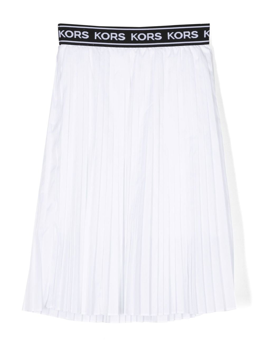 Michael Kors Kids logo-waistband pleated skirt - White von Michael Kors Kids