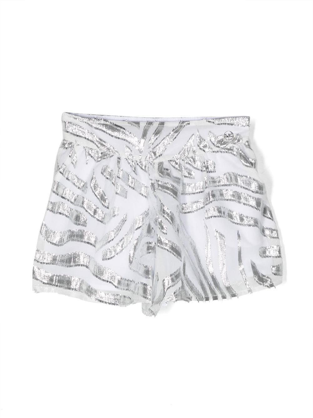 Michael Kors Kids metallic-effect short shorts - White von Michael Kors Kids
