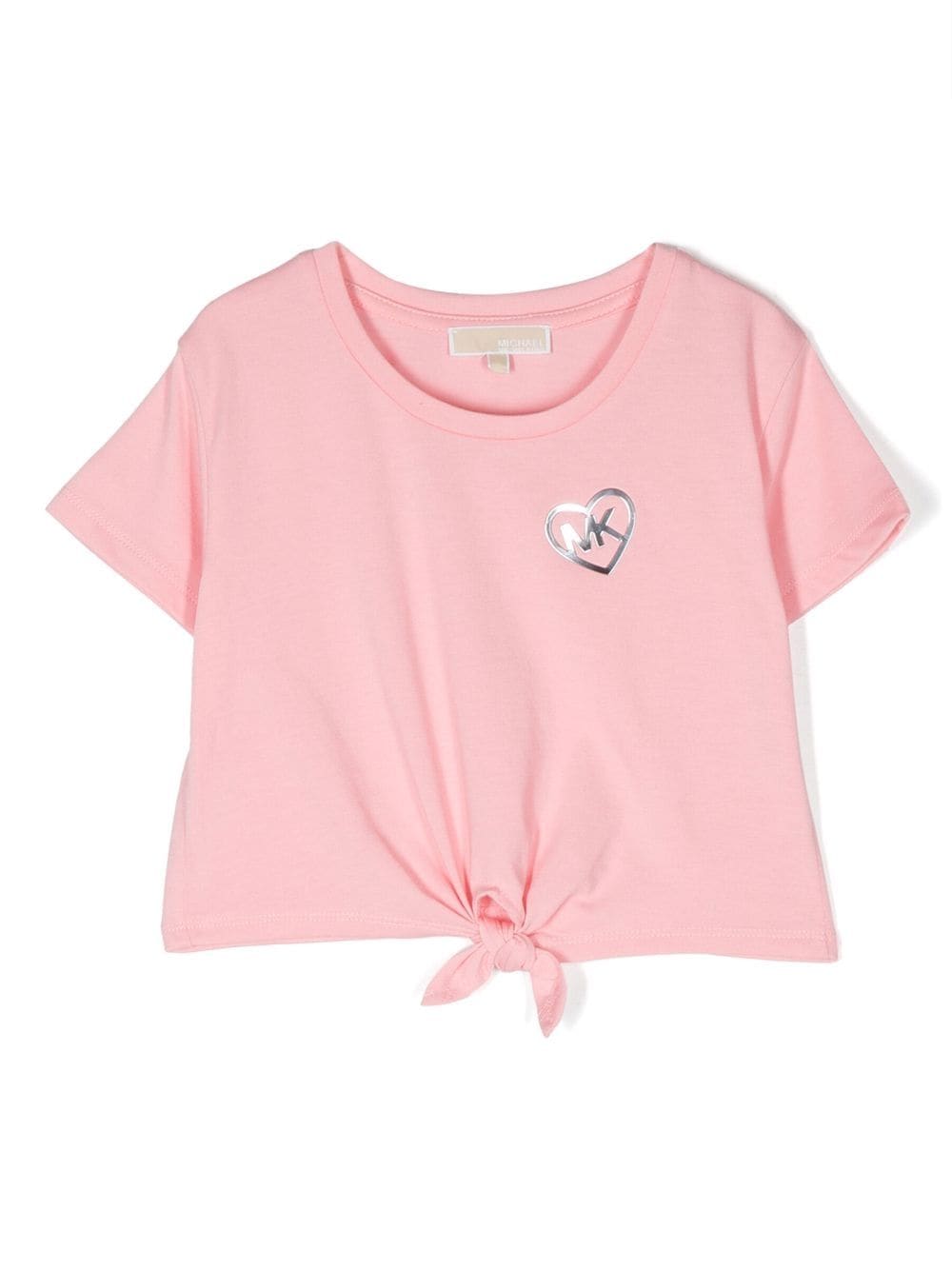 Michael Kors Kids metallic logo-print T-shirt - Pink von Michael Kors Kids