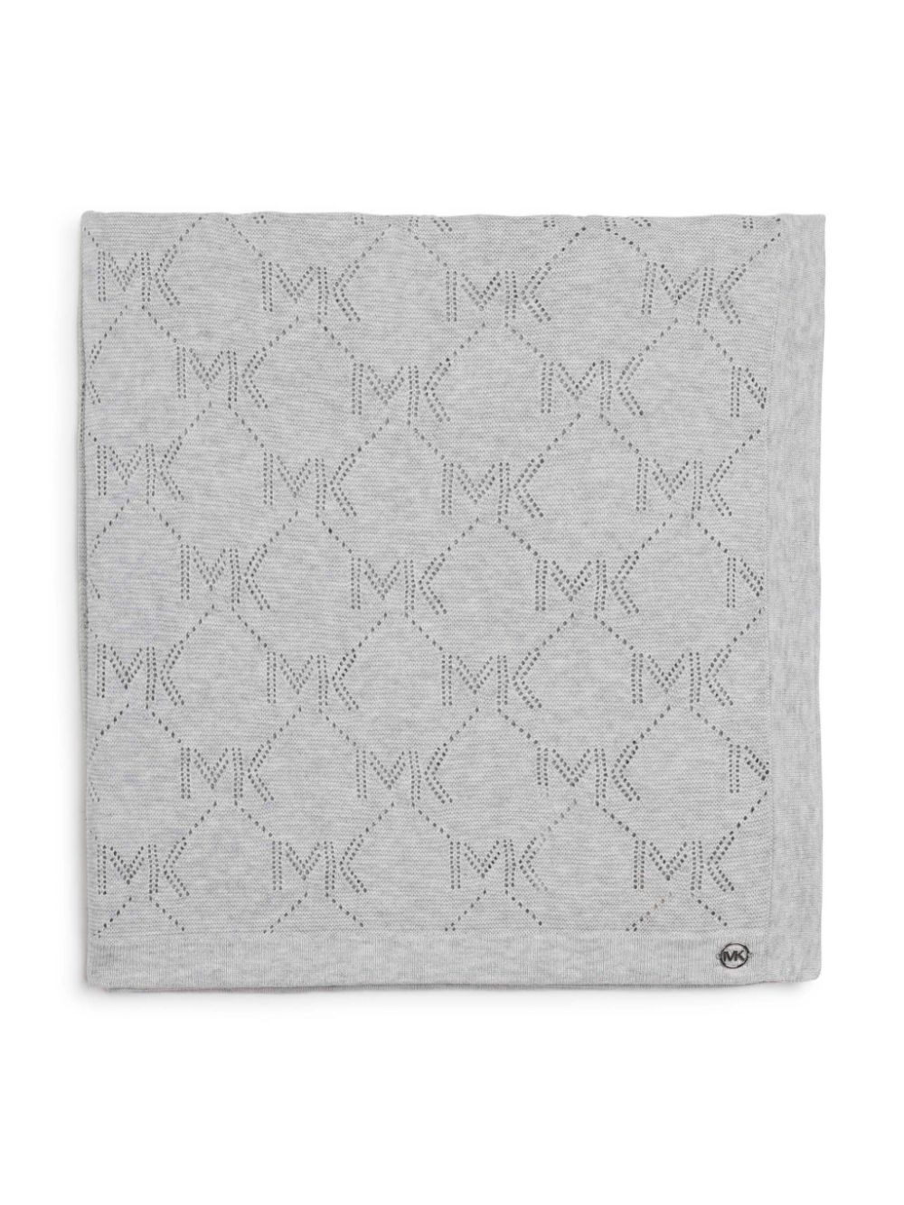 Michael Kors Kids monogram-pattern cotton blanket - Grey von Michael Kors Kids