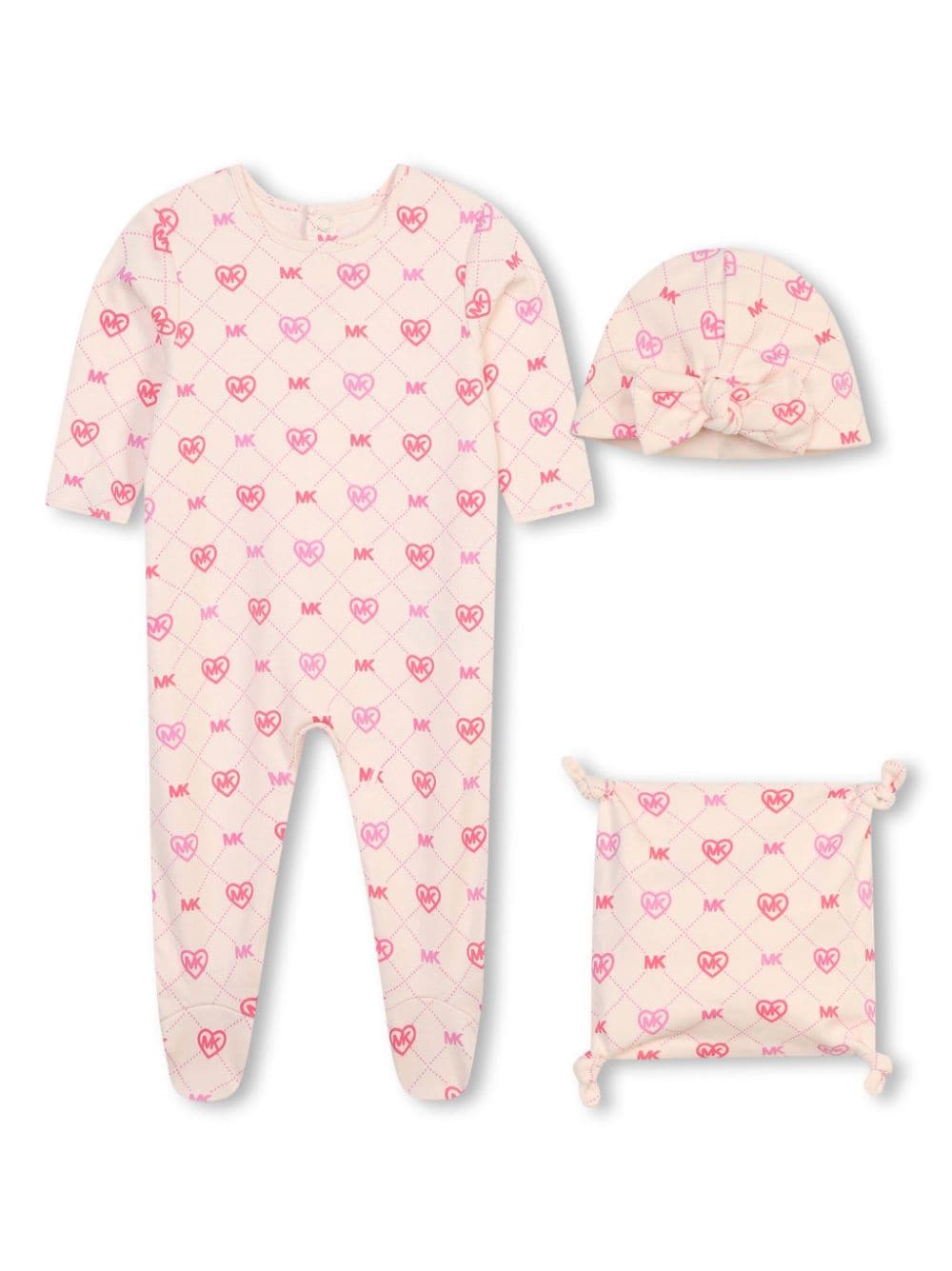 Michael Kors Kids monogram-print babygrow set - Neutrals von Michael Kors Kids