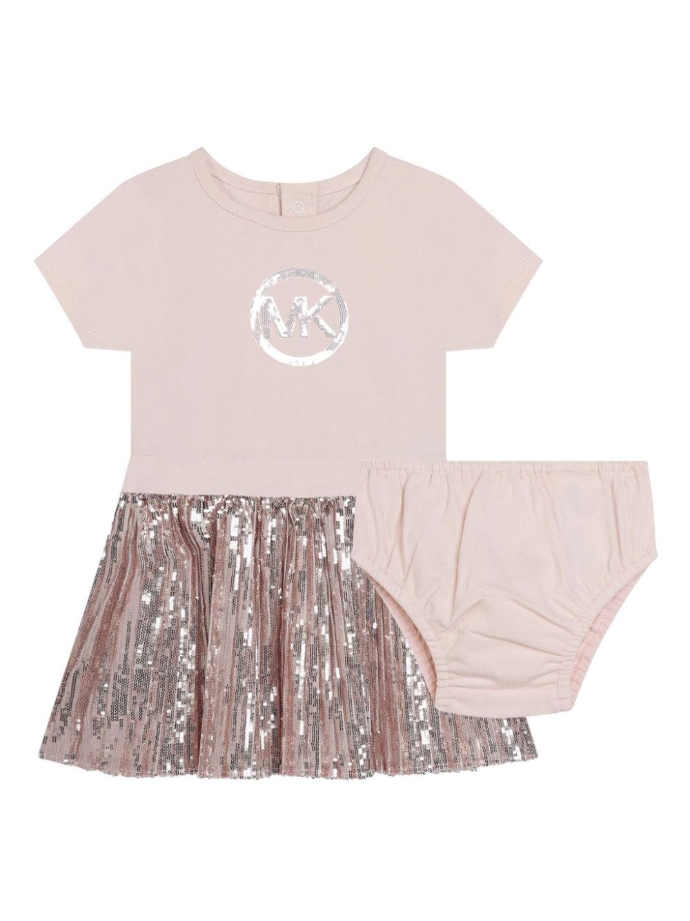 Michael Kors Kids monogram-print sequin-embellished dress - Pink von Michael Kors Kids