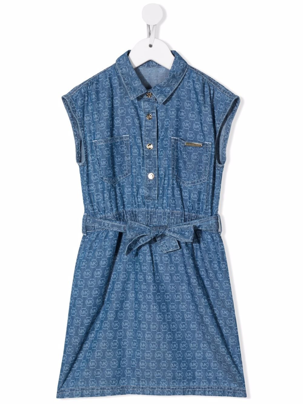 Michael Kors Kids monogram-print shirt dress - Blue von Michael Kors Kids