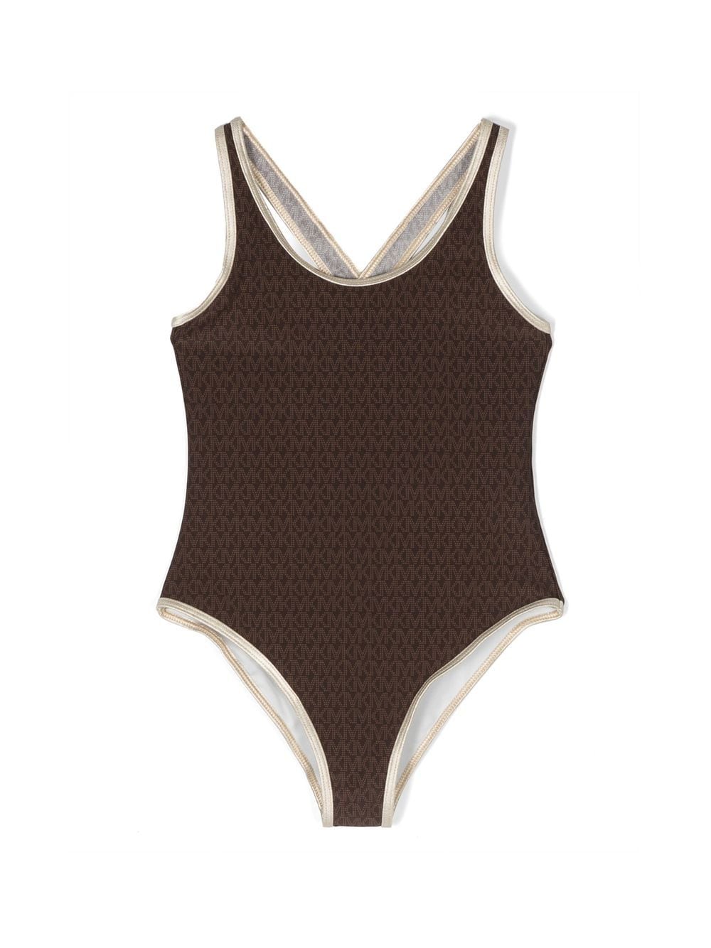 Michael Kors Kids monogram-print sleeveless swimsuit - Brown von Michael Kors Kids