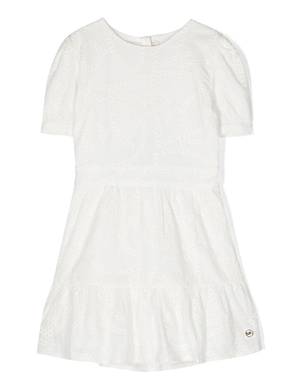 Michael Kors Kids ruffled-trim broderie dress - White von Michael Kors Kids