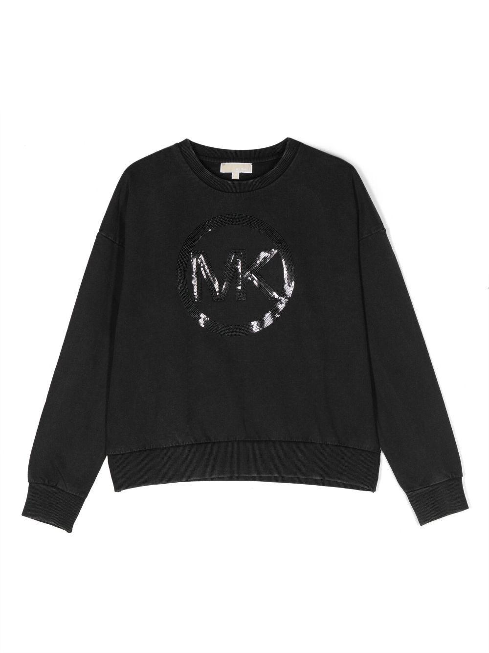 Michael Kors Kids sequin logo-detail cotton sweatshirt - Black von Michael Kors Kids