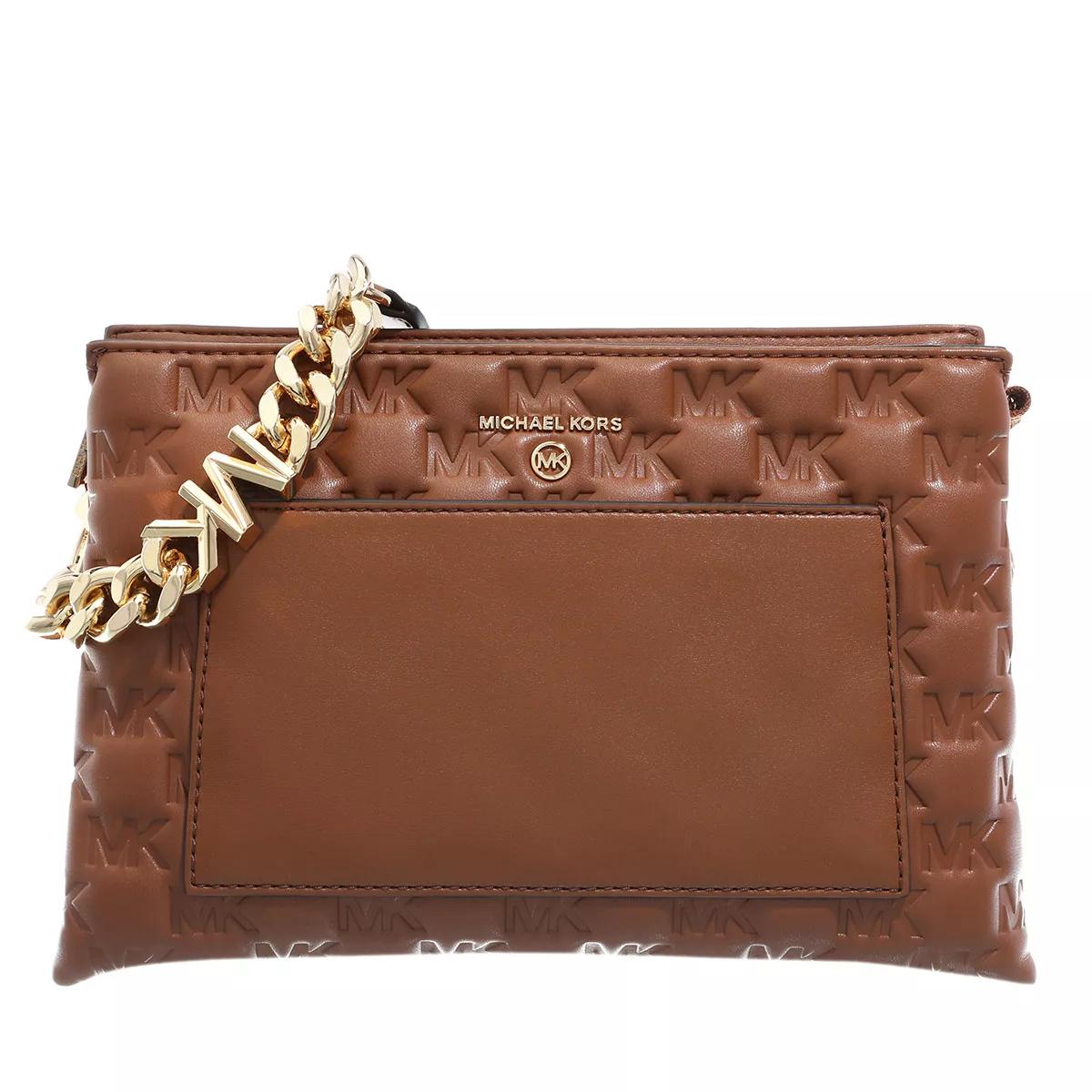 Michael Kors Umhängetasche - Jet Set Charm Large Tri Gsst Chn Crossbody Bag - Gr. unisize - in Braun - für Damen von Michael Kors