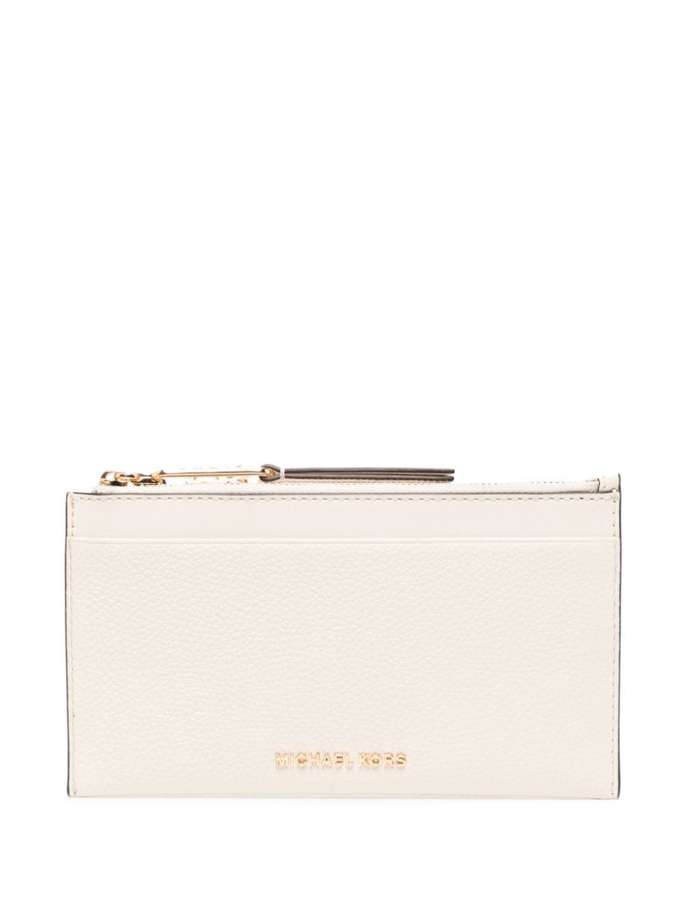 Michael Kors Empire-logo leather card holder - White von Michael Kors