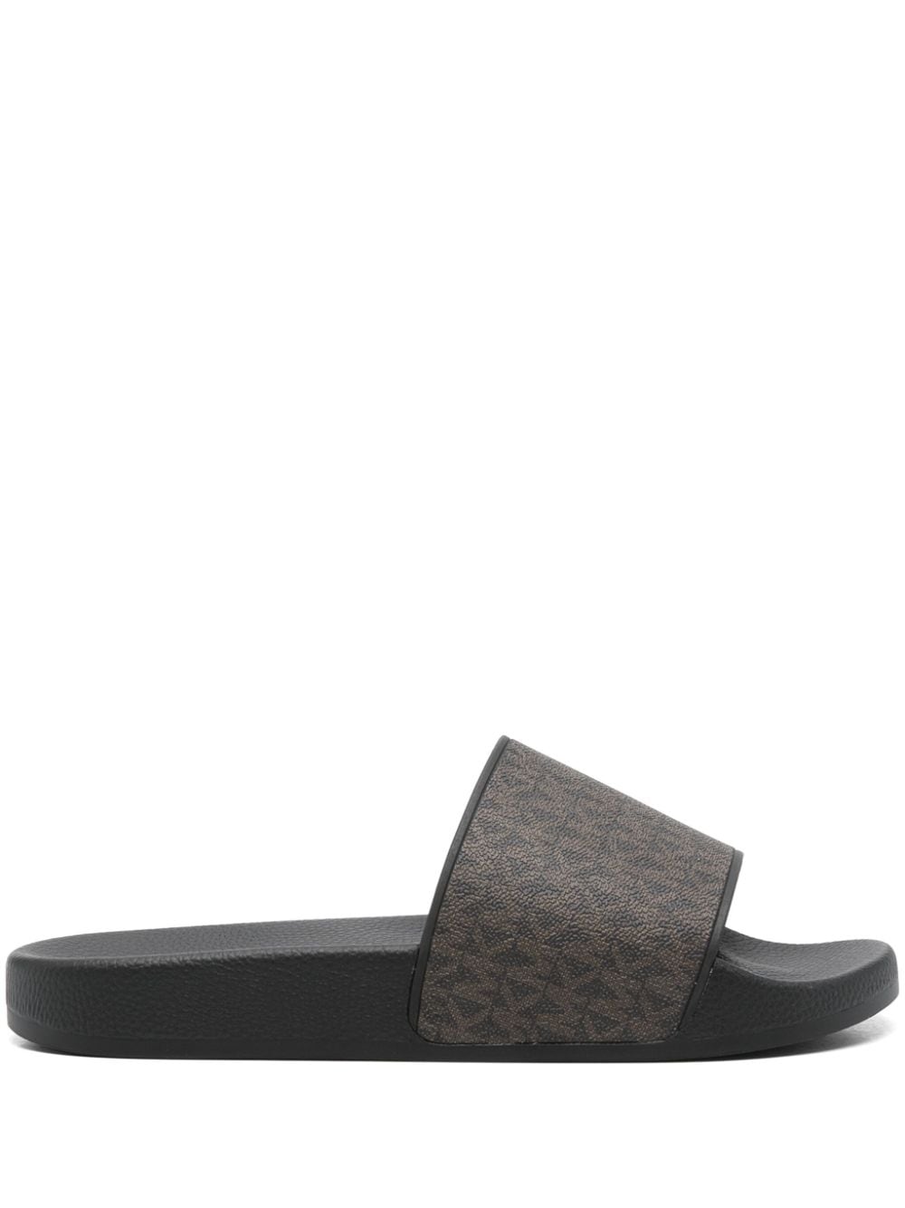 Michael Kors Jake monogram slides - Brown von Michael Kors