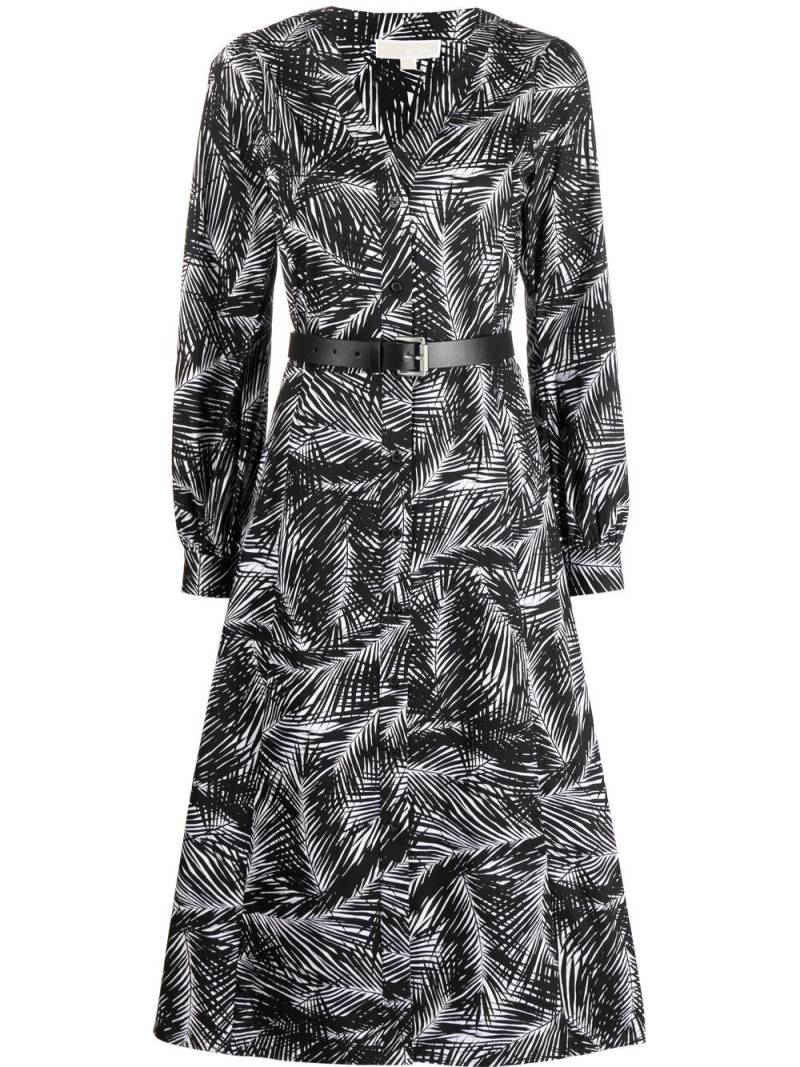 Michael Kors Kate botanical-print dress - Black von Michael Kors